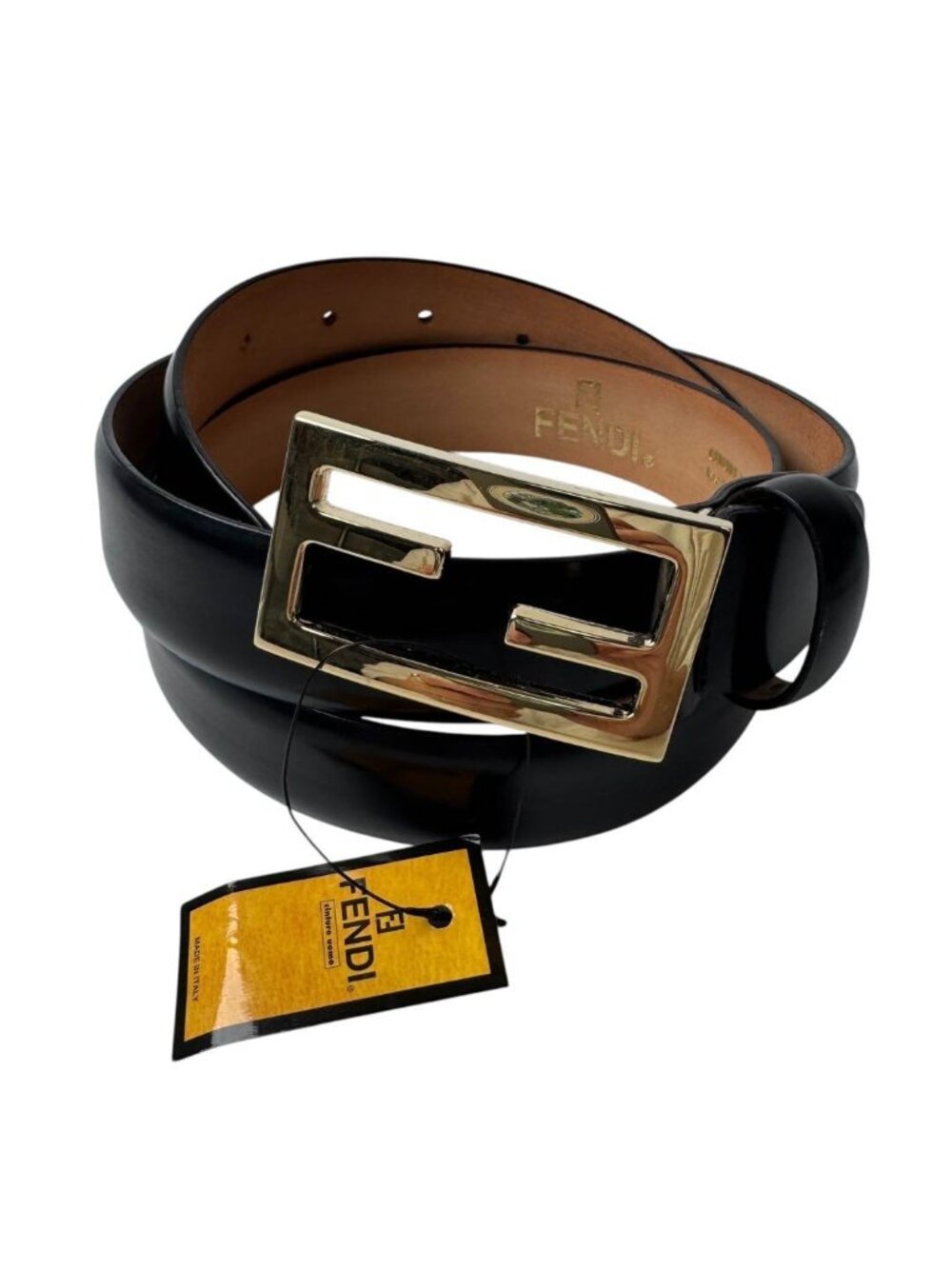 Fendi FF Logo Buckle Leather Belt 100/115